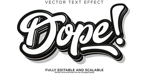 Free Vector Dope Brush Text Effect Editable Modern Lettering