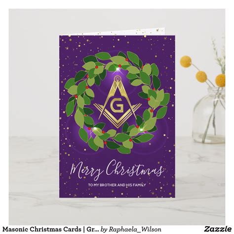 Masonic Christmas Cards Grand Lodge Holiday Zazzle Christmas