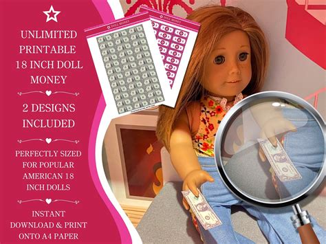 18 Inch Doll Money For American Girl And Our Generation Fake Etsy