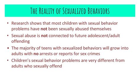 Sexualized Behaviors In Children And Teens Ppt Download