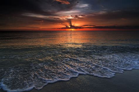 Dark Sunset On The Beach Naples Fl