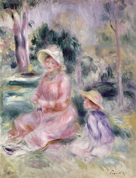 Madame Renoir Et Son Fils Pierre De Auguste Renoir Reproduction Tableau