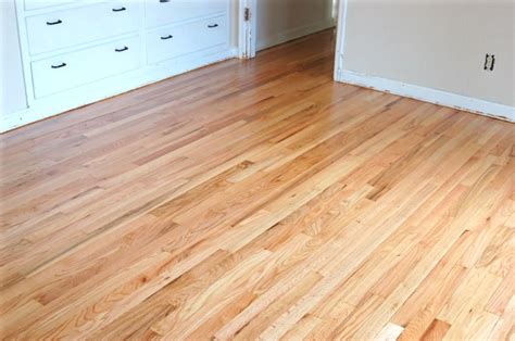You usually need just 1 or 2 coats of floor stain, with a light sand or denib in between coats, ideally using a floor buffer and sanding screen. Refinished red oak floor-after restoration | Hardwood ...