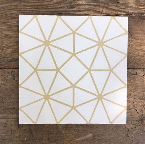 The octagon design has a brilliant white finish. White and Gold Octagon Tile in 2020 | Bert, may tiles ...