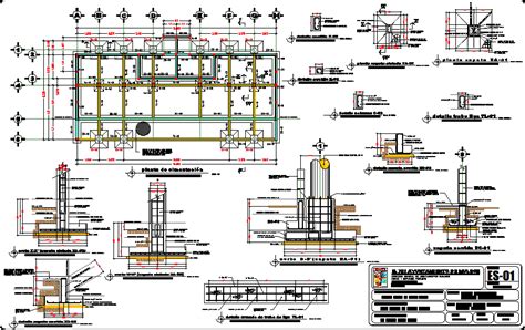 Raft Foundation Plan And Section Detail Dwg File Cadbull