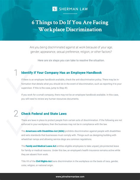 Checklist Things To Do If You Are Facing Workplace Discrimination