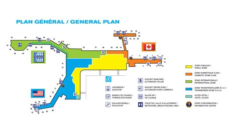 Montreal Pierre Elliott Trudeau Airport Map Yul Printable Terminal