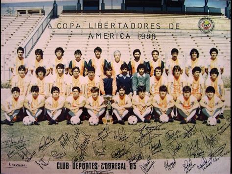 This page contains an complete overview of all already played and fixtured season games and the season tally of the club cobresal in the season overall statistics of current season. Campaña de Cobresal en Copa Libertadores de América 1986 ...