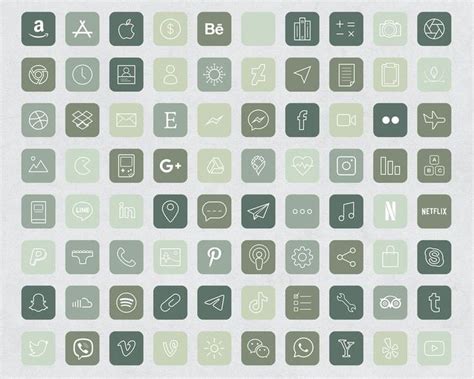 640 forest green aesthetic ios app icon pack este es un paquete de 640 iconos de aplicaciones para iphone (ios14). 640 Forest Green Aesthetic iOS 14 App Icons / Social Media ...