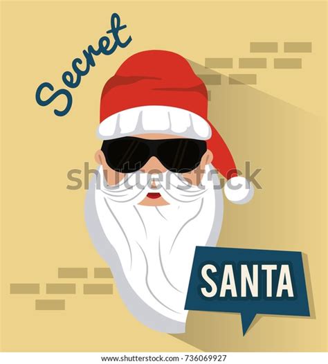 Secret Santa Cartoon Stock Vector Royalty Free 736069927