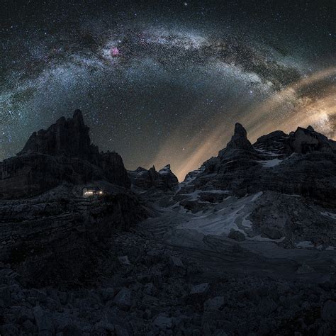 2248x2248 Resolution Dolomites Mountains Milky Way 2248x2248 Resolution