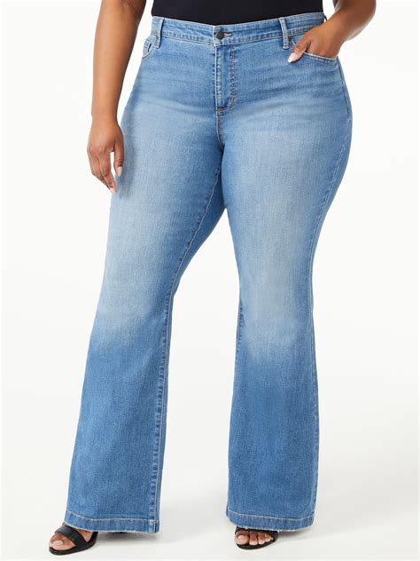 Sofia Jeans Womens Plus Size Melisa Curvy Flare Split Hem Jeans