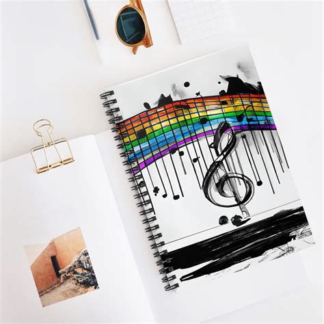 Colorful Graffiti Music Note Spiral Notebook Ruled Line Best Selling