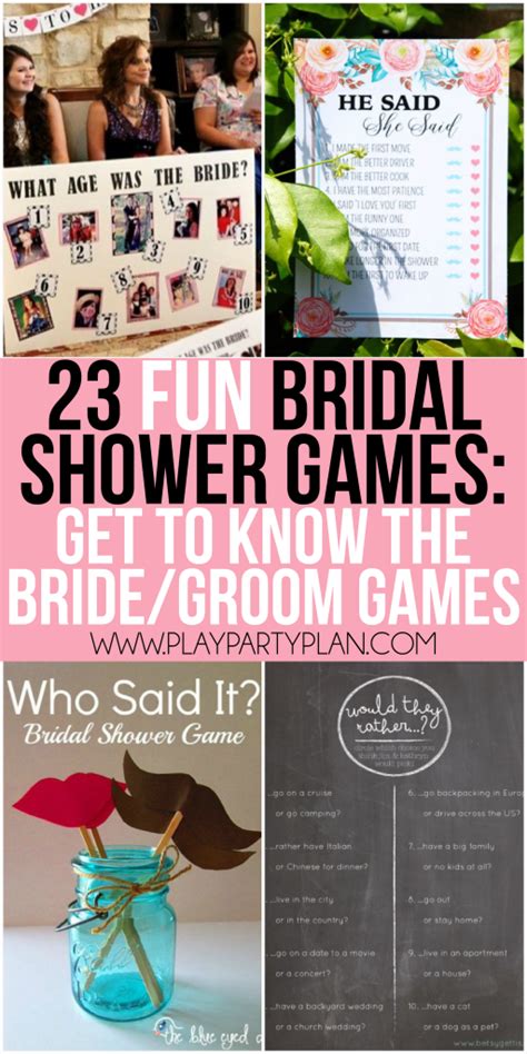23 More Fun Bridal Shower Games Fun Bridal Shower Games Bridal Shower Games Funny Bridal