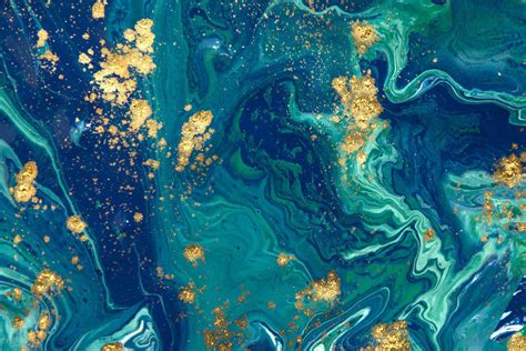 Download Abstract Blend Of Blue And Gold Wallpaper