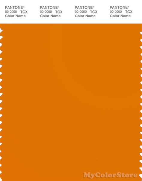 Pantone Smart 16 1164 Tcx Color Swatch Card Pantone Orange Pepper