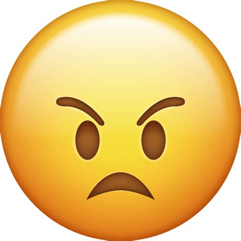 Download Angry Face Iphone Emoji Icon in JPG and AI | Emoji Island png image