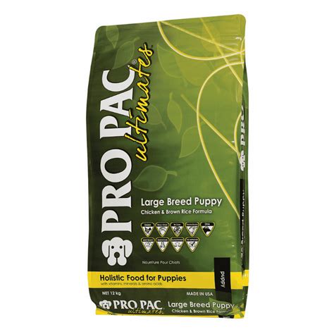 Purina pro plan sport active 26/16 formula dry dog food. Pro Pac Ultimates Large Breed Puppy Chicken & Brown Rice ...