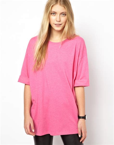 Lyst Asos Oversized Tshirt In Pink