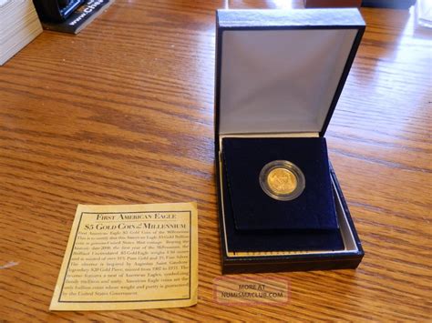 First American Eagle 5 Gold Coin Of The Millennium Mip