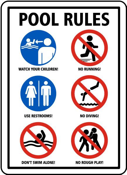 Pool Rules Sign F6975 By