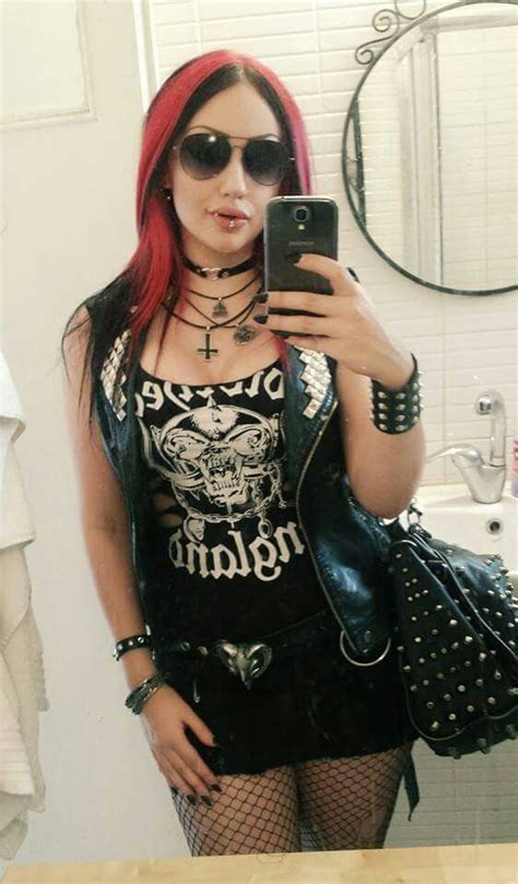 Dani Asthetic Black Metal Tights Punk Model Divine Gothic Alternative