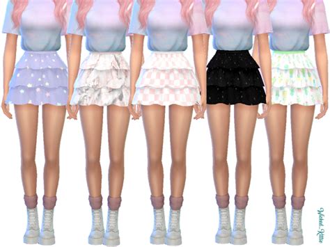 The Sims Resource Pastel Frilly Skirts Mesh Needed