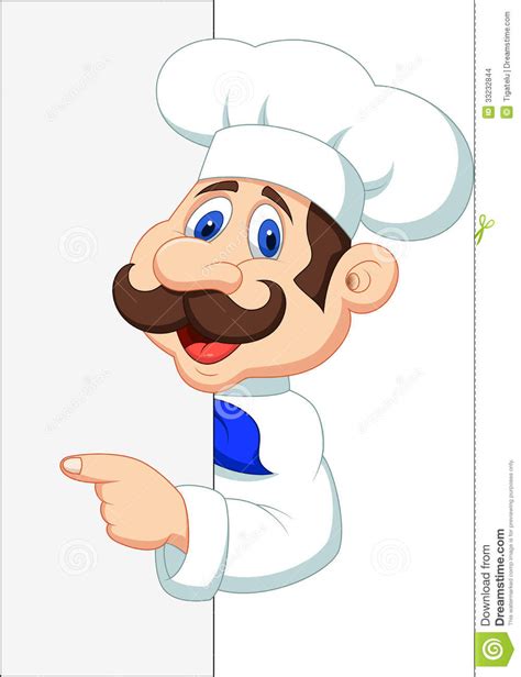 Picture of cartoon chef outline : Chef Cartoon With Blank Sign Stock Vector - Illustration ...