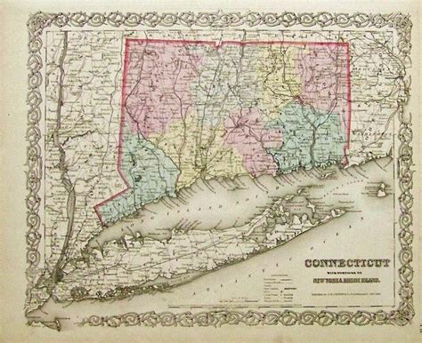 Prints Old And Rare Connecticut Antique Maps And Prints
