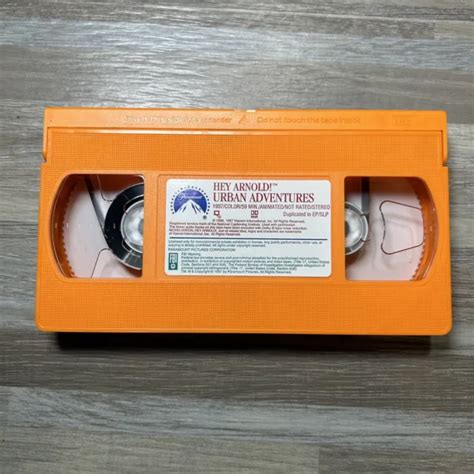 Hey Arnold Urban Adventures Vhs 1997 Nickelodeon Orange Tape With