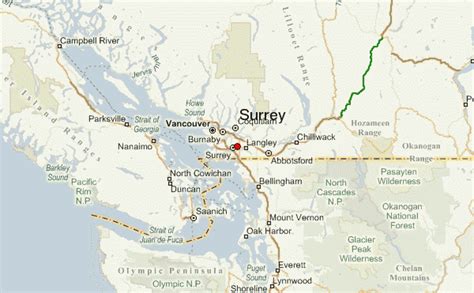 Surrey Canada Map
