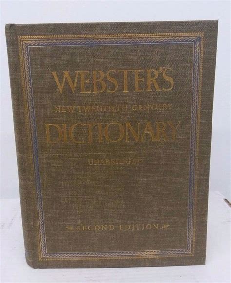 Websters New Twentieth Century Dictionary Unabridged 1968 2nd Edition