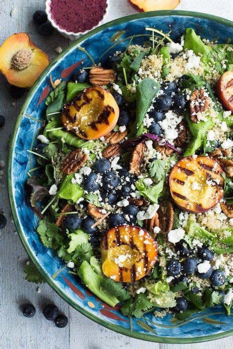 Summer Peach Salad With Blueberries Recipe Peach Quinoa Salad