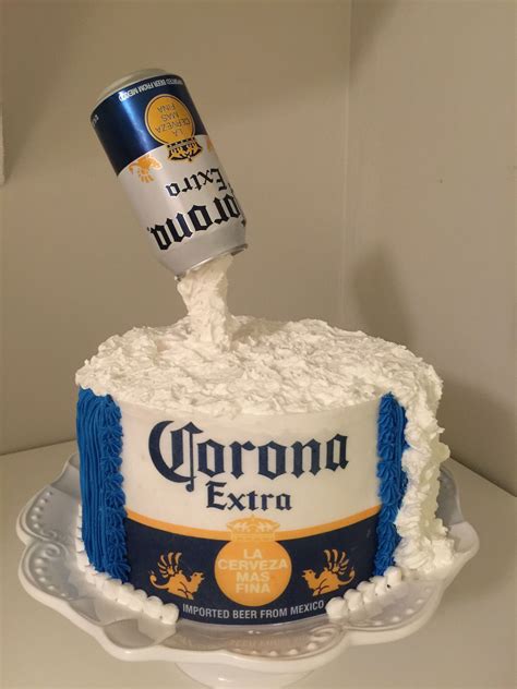 Lite beer can frosted mug and pretzels birthday or groom's cake design. Pin by Marinete Luna on Nete's custom cake design | Beer ...