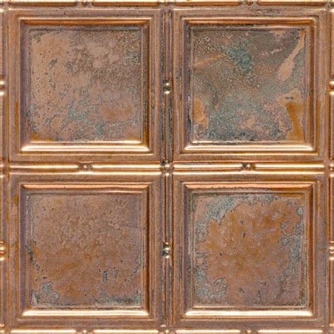 Blue washed copper on acoustic pattern #2. Page 2: Solid Copper Ceiling Tiles | Actual Aged Copper ...
