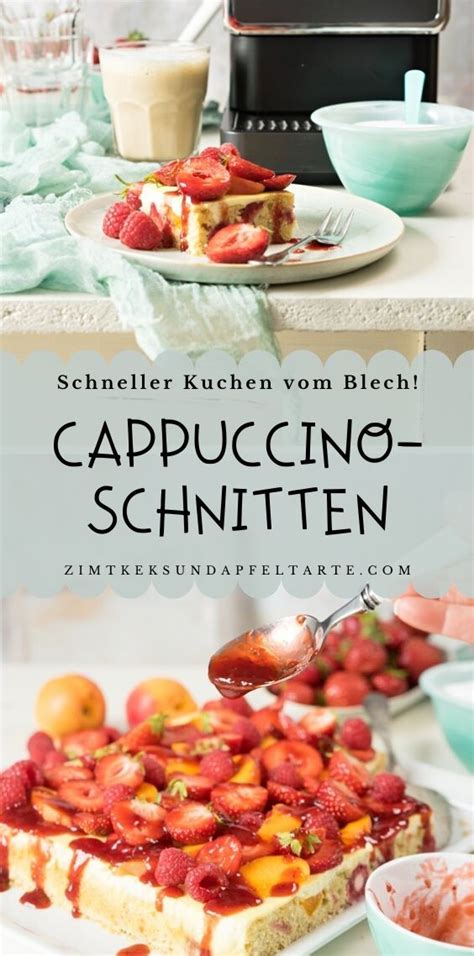Eine cremige cappuccino torte macht immer was her. Cappuccino-Schnitten mit Beeren und Aprikosen - Zimtkeks ...