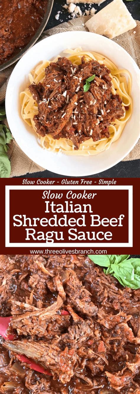 Italian Shredded Beef Ragu Sauce Recipe Beef Shredded Beef Slow