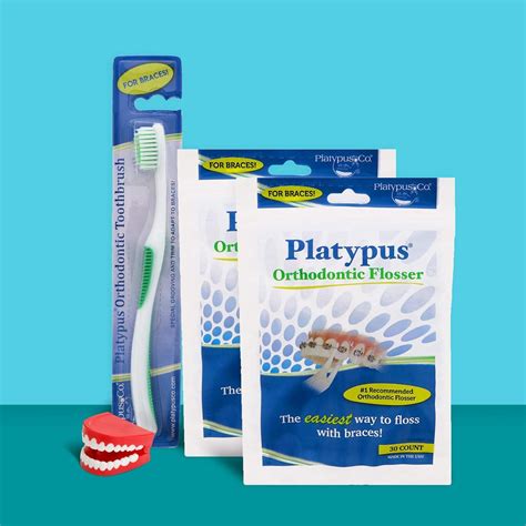 Platypus Orthodontic Flossers Dental Floss Picks For Braces And