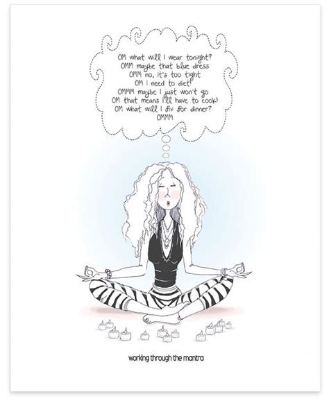 Yoga And Meditation Humorous Wall Art Lady In Yoga Pose Trying To