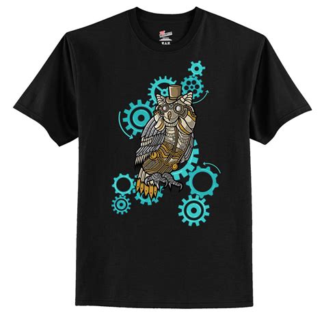 Steampunk Owl Unisex Tee Unisex Tee Mens Tops Mens Tshirts