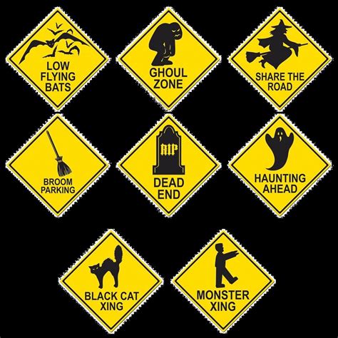 Halloween Themed Traffic Highway Road And Street Signs Street Sign