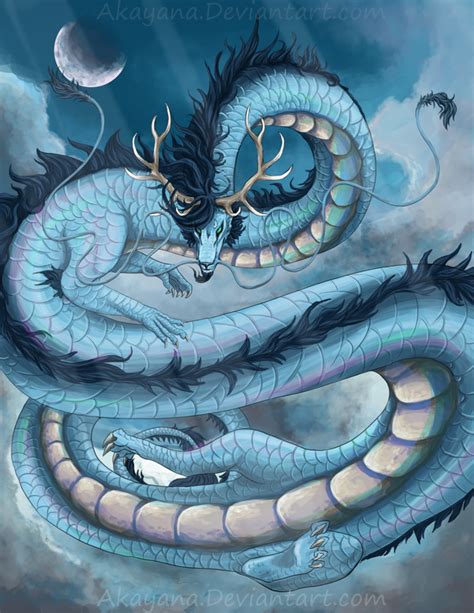 Blue Iridescent By Akayana On Deviantart Eastern Dragon Fantasy