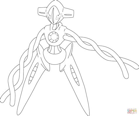 Deoxys Pokemon coloring page Free Printable Coloring Pages