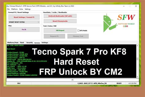 tecno spark 7 pro kf8 hard reset frp unlock cm2
