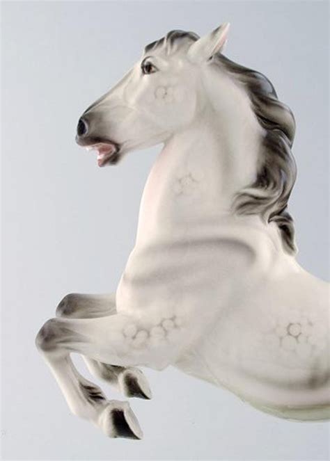 Vintage Austrian Porcelain Horse Figurine From Keramos 1940s For Sale