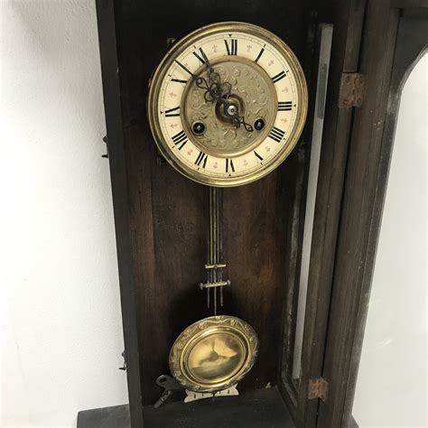 Late 19th Century Vienna Style Wall Clock Walnut And Beech Cased