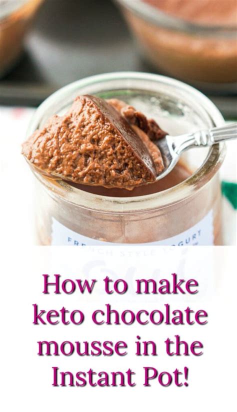 Das rezept ist sehr einfach, preiswert, für vegetarier ein traum. Keto Chocolate Mousse Made in the Instant Pot - easy low ...