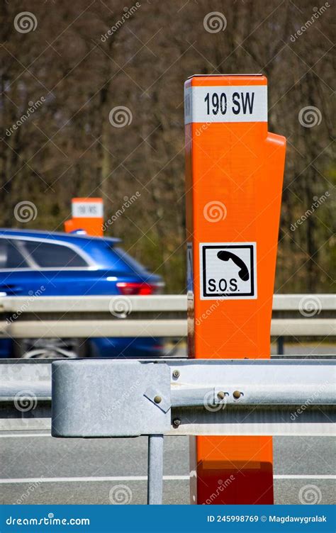 Sos Service Point On Highway Stock Image Image Of Rescue Warning