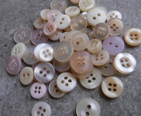 Latte Cream Buttons 50 Small Assorted Round Sewing Crafting Etsy