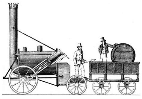 The first railway locomotive produced as the works, locomotion, was. Stephenson's Rocket - Wikipedia